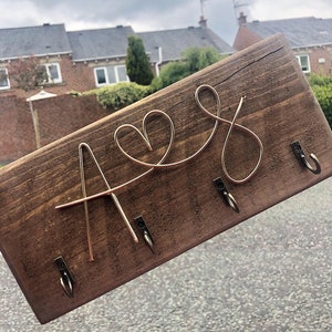 Personalised Keyhook • New home gifts • key hooks • wooden key hook • wedding gifts • initials • his and hers • gifts • valentines gifts •