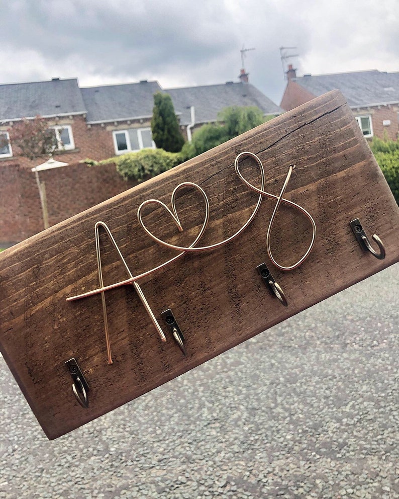 Personalised Keyhook • New home gifts • key hooks • wooden key hook • wedding gifts • initials • his and hers • gifts • valentines gifts • 