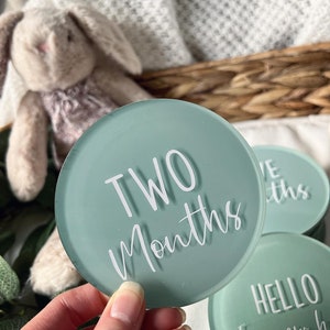 Disques bébé jalon • accessoires photo bébé • nouveaux cadeaux pour bébé • articles de remplissage pour panier nouvelle maman • jalons • jolies cartes jalons bébé • cartes jalons