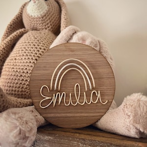 Circle door plaques • wireword art • round signs • gifts for new baby • baby gifts • bedroom decor • nursery signs • wire name plaques