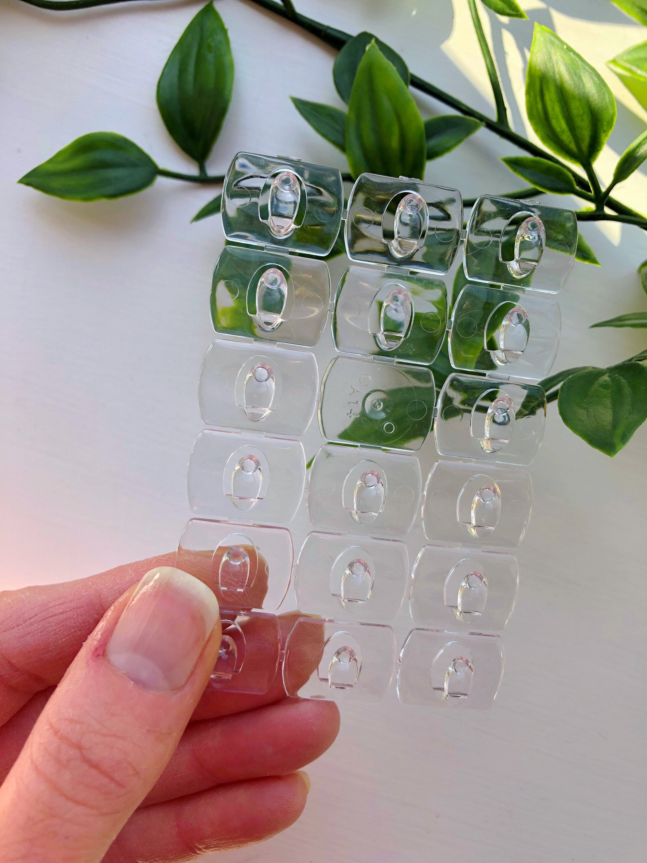 20 clips décoratifs transparents