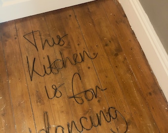 Wireword wall mount • Kitchen decor • Wireword decor • Wall decor • wirewords • wirewords for kitchen diner • this kitchen is for dancing •