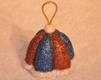 Vintage Inspired Handmade Paper Mache Christmas Ornament One of a kind Christmas Ornaments Artist Signed