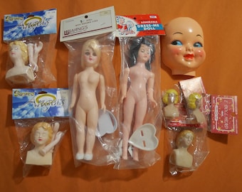 Vintage Doll Crafting Parts Vintage Doll Making Lot