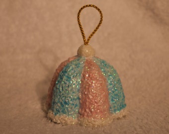 Handmade Paper Mache Christmas Ornament One of a kind Christmas Ornaments Artist Signed