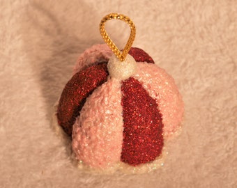 Handmade Paper Mache Christmas Ornament One of a kind Christmas Ornaments Artist Signed