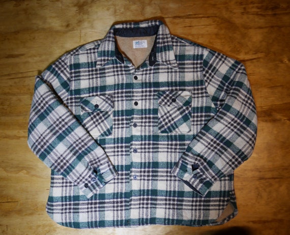 Vintage Wool Shirt Jac Heavy wool Outdoors Jacket… - image 1