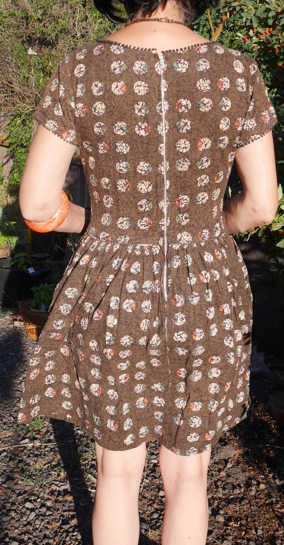 Vintage 1950s Mode O'day dress 100% Cotton Amazin… - image 4