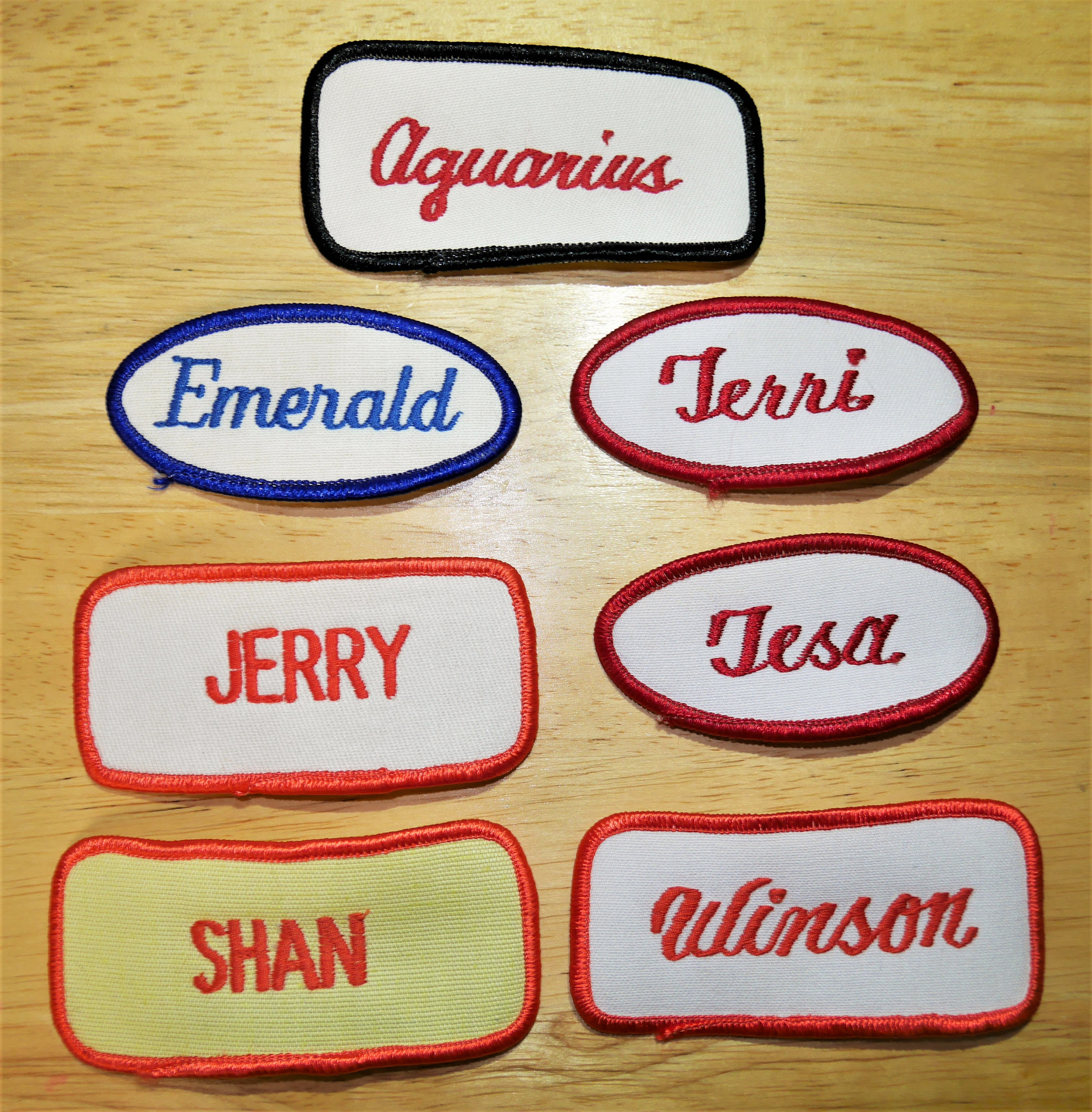 MICHAEL USED EMBROIDERED VINTAGE SEW ON NAME PATCH TAG ASSORTED