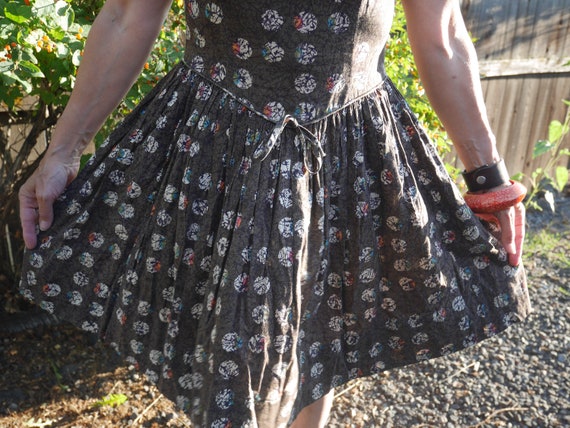 Vintage 1950s Mode O'day dress 100% Cotton Amazin… - image 2
