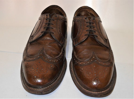 Vintage Wingtip Oxford shoes 9.5 D Brown leather d