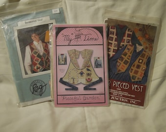 Vintage Christmas Sewing Patterns Christmas vest Lot of 3 patterns