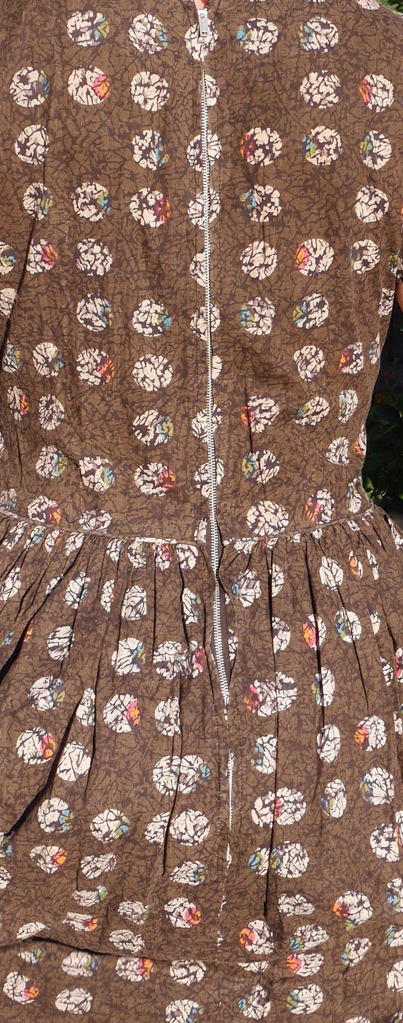 Vintage 1950s Mode O'day dress 100% Cotton Amazin… - image 8