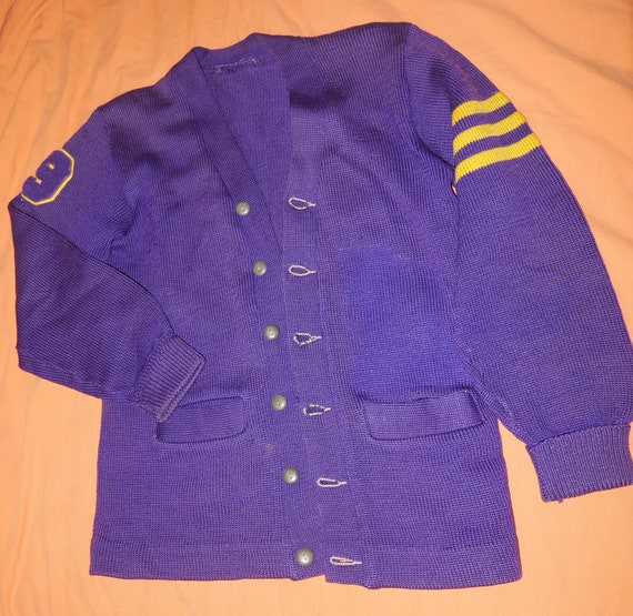 Vintage 1940s 50s Wool Lettermans Sweater Letterma