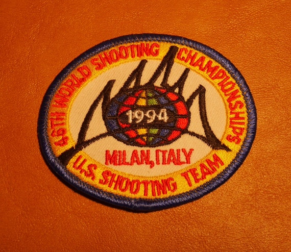 World Shooting Championships Patch Milan Italy U.S. Shooting Team Vintage 1994 USA View 2