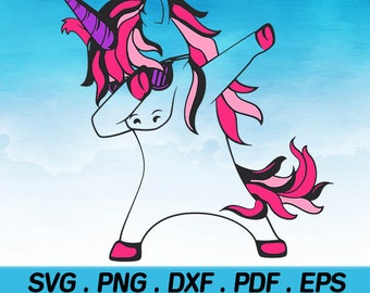 Download Dabbing unicorn svg | Etsy