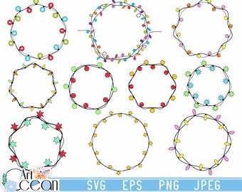 Download Free Christmas Lights Svg Etsy SVG DXF Cut File