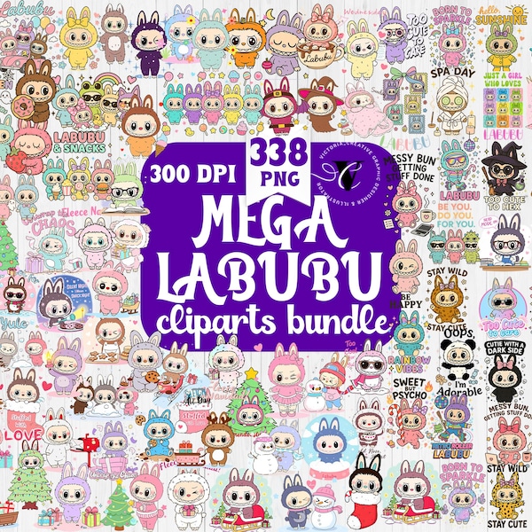 Printable Labubu Stickers - Etsy