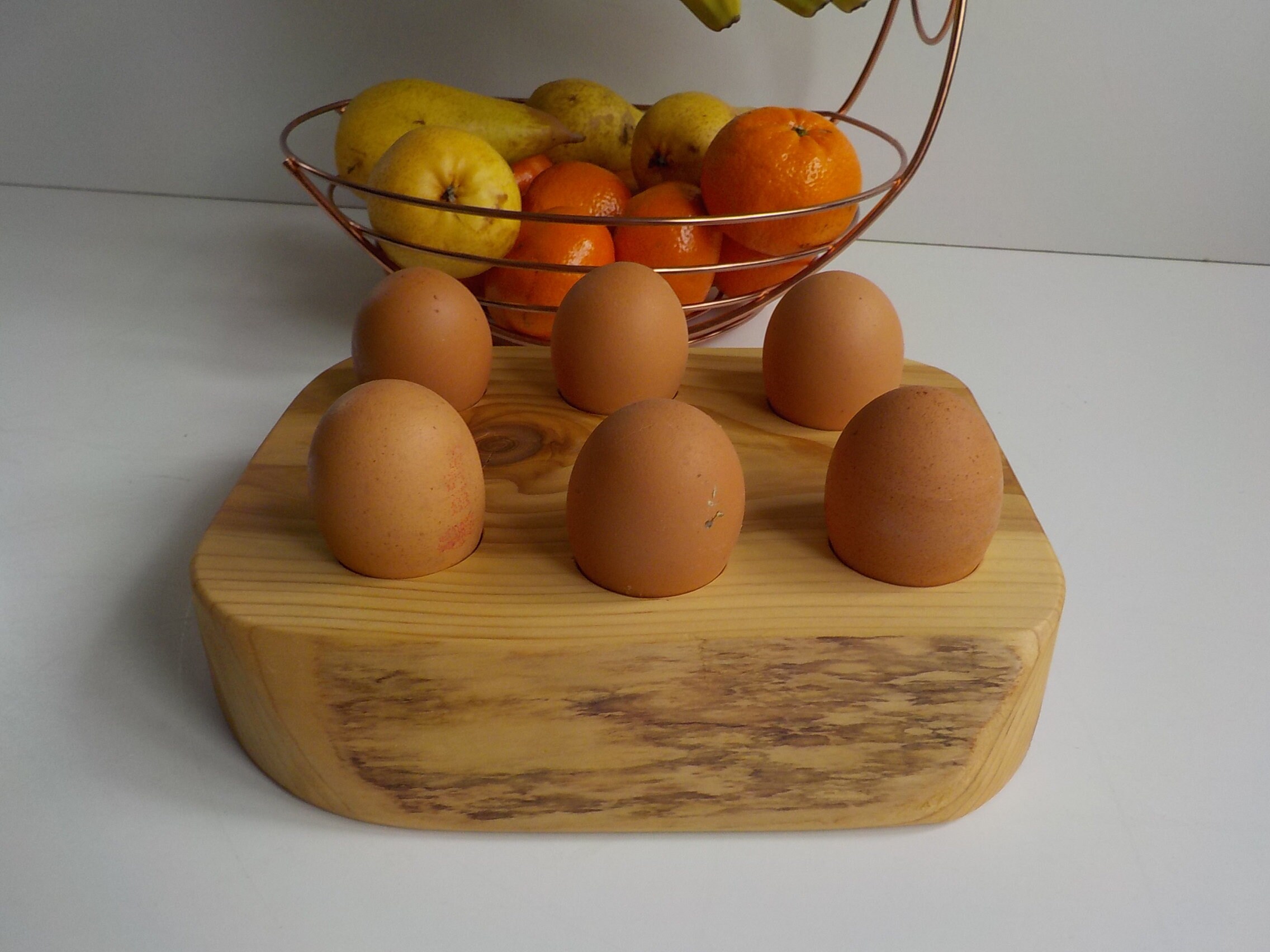 Wooden egg rack handmade egg stand compact holder made in Etsy