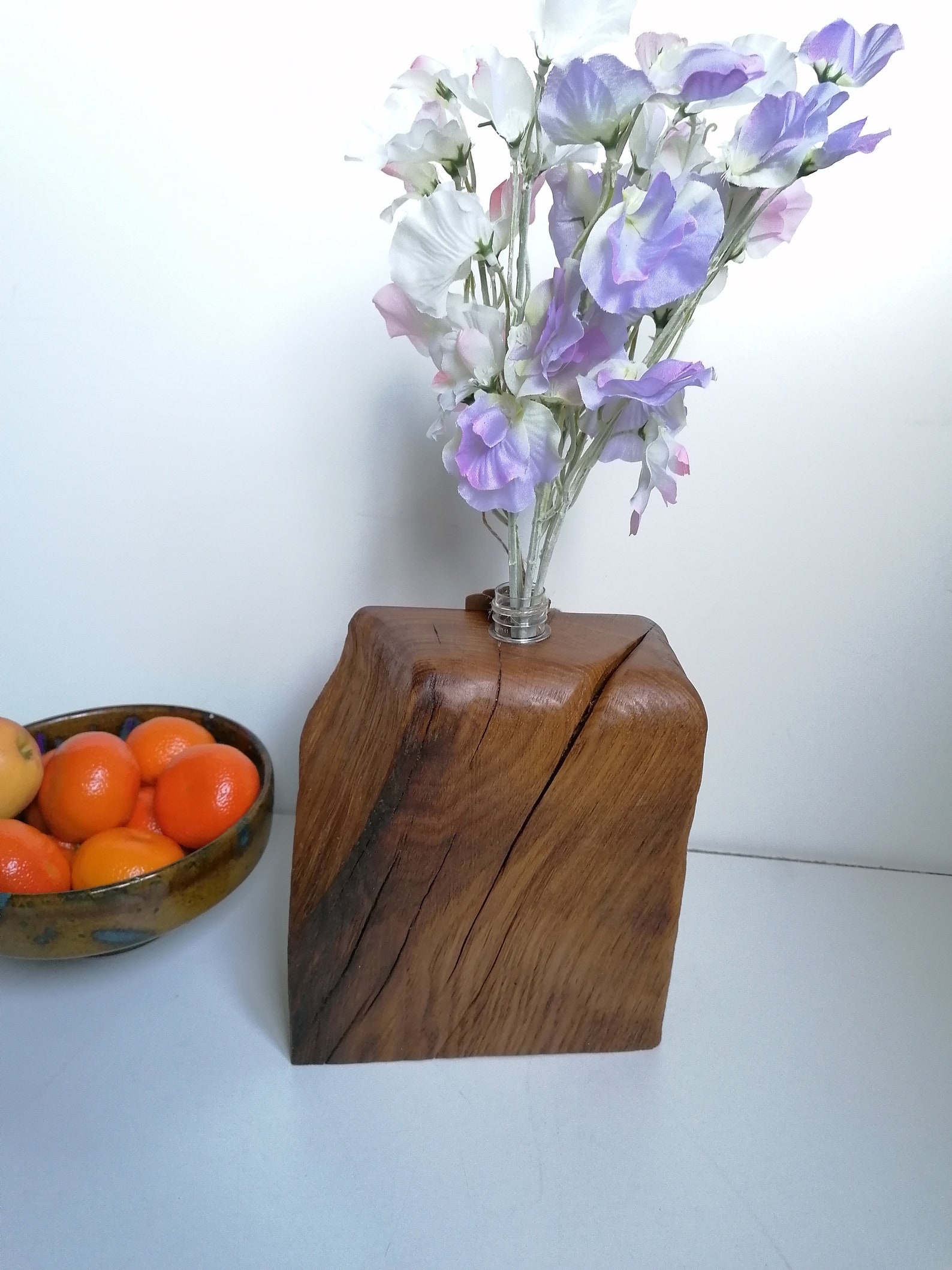 Superbe vase organique de fleur de chêne anglais solide avec Etsy