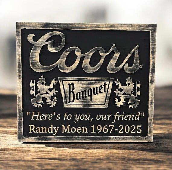 Coors Banquet Wooden Engraved Beer Sign Pub Sign Wood Carved - Etsy