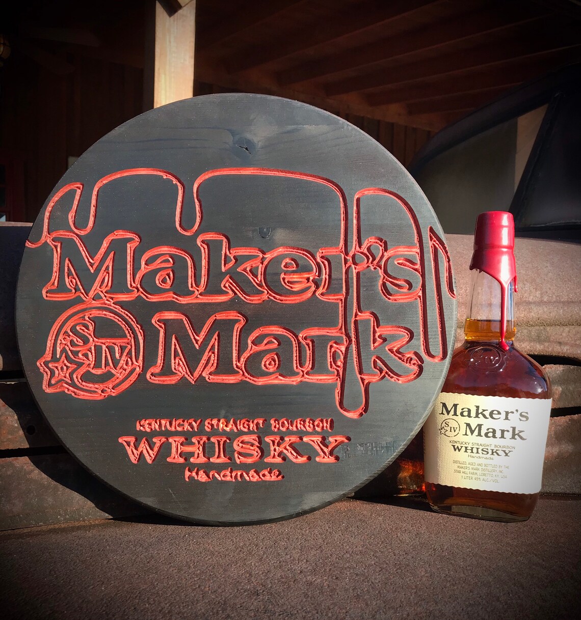 Makers Mark Wood Sign Wax Etsy