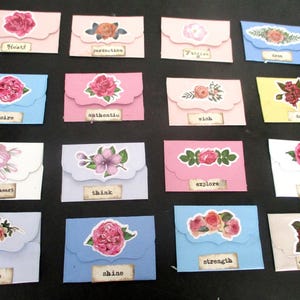 JOURNAL ENVELOPES 6  Mini envelopes with roses