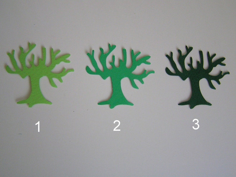 30 gestanzte Bäume zum Auswählen Bild 1