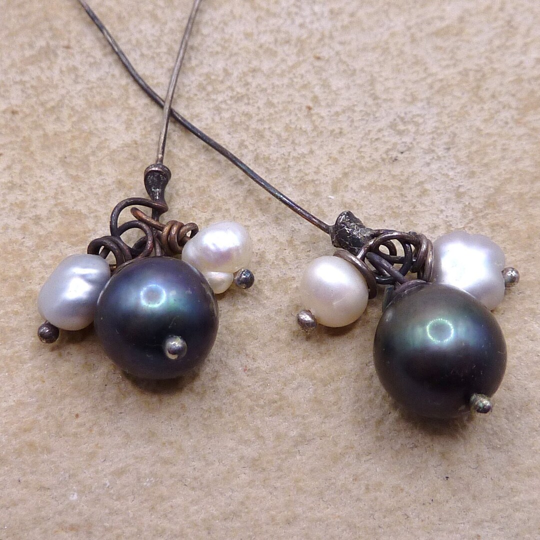 2 Soldered Pearl Dangle Headpins Diy Components for Jewelry Etsy