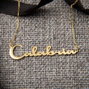 Sterling Silver Custom Name Necklace: Personalized Cursive Jewelry
