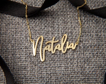 Custom CURSIVE name necklace - Model2 - Handwriting Personalised Necklace - Script Name Necklace - Modern Name Necklace - Gift for Her