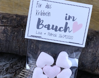 10 Gastgeschenke Für das Kribbeln im Bauch *Komplett befüllt*  - individualisierbar - Gastgeschenk + Deko in Eins