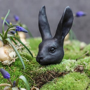 Frühlingsdeko / Osterdeko / Hasenkopf schwarz Bild 1