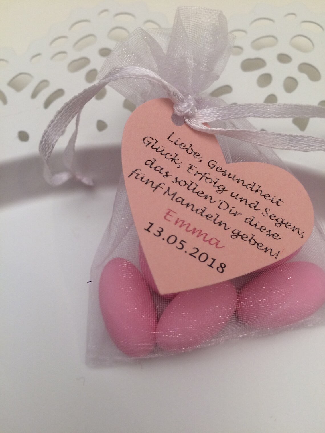 20 Gastgeschenke Mandeln Mandelspruch Hochzeit Taufe Kommunion Etsy.de