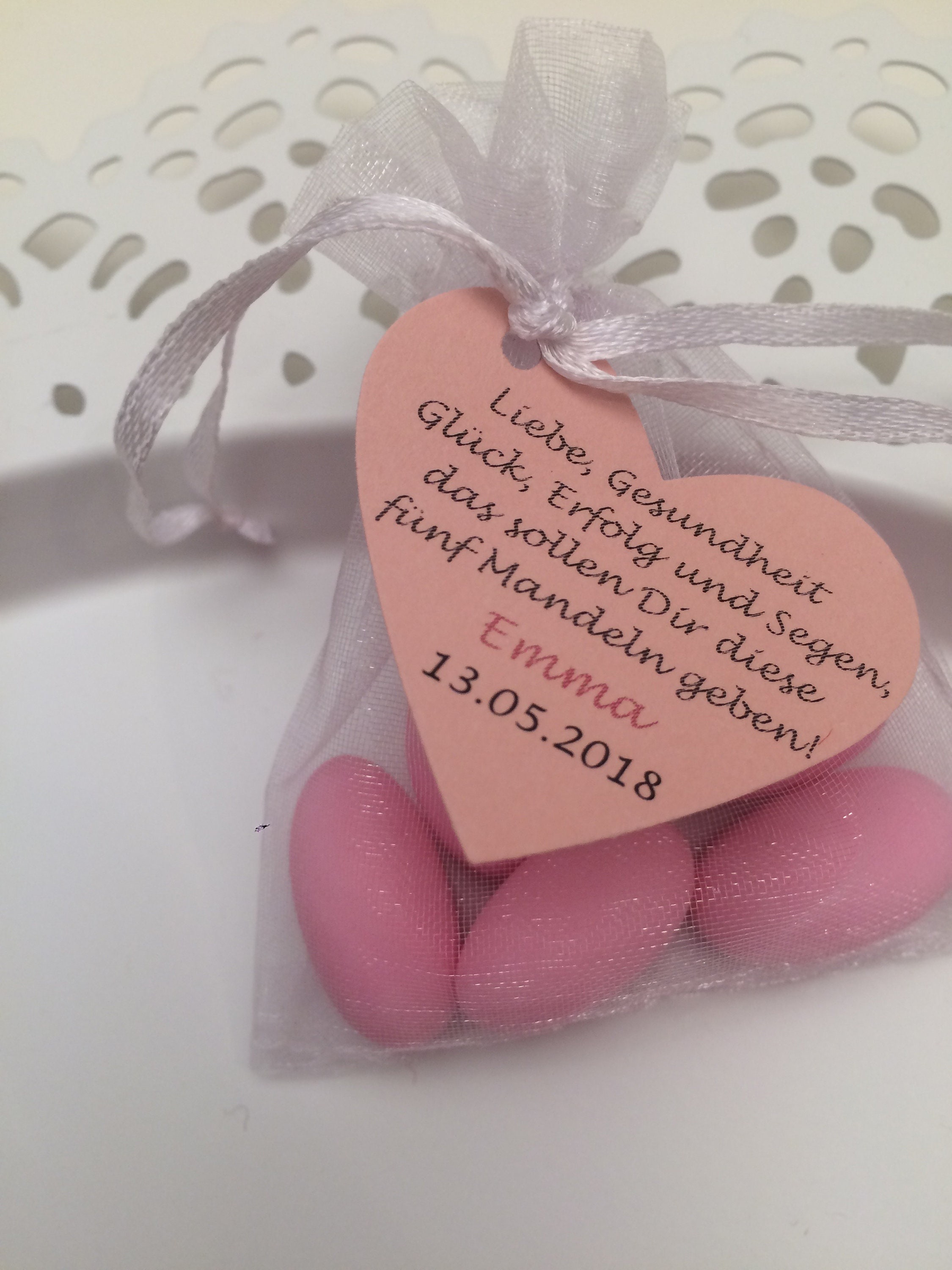 Gastgeschenk Mandeln Mandelspruch Hochzeit Taufe Kommunion Etsy