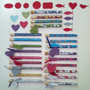 10 x Gastgeschenke Give aways im Reagenzglas Hochzeit, verschiedene