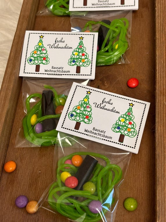 10 Gastgeschenke Weihnachten „tannenbaum to Go“- Kleinigkeit Zum Verschenken + Vernaschen - Mitbringsel - Give Away - Süß