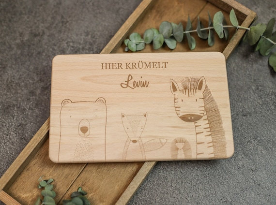 Biene Willi Frühstücksbrett Aus Ahornholz – Handgefertigt, Lebensmittelecht, Personalisierbar Mit Gravur, 16x25 Cm