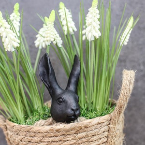 Frühlingsdeko / Osterdeko / Hasenkopf schwarz Bild 10