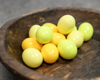 12 chicken eggs neon 3 colors, H6cm, neon yellow