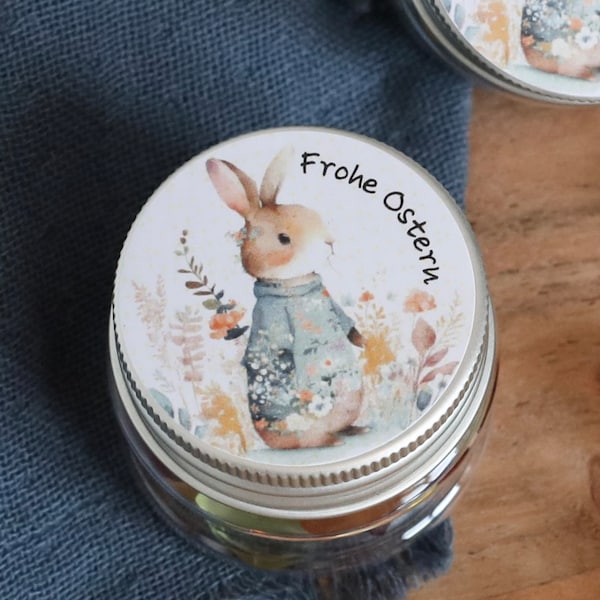 10 Gastgeschenke Ostern „Frohe Ostern“  - verschiedene Sprüche - individualisierbar - Wunschtext - Give away - süß 10 x Döschen Weingummi