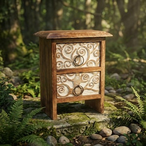 Hand crafted wooden 2 Drawer Jewellery Box