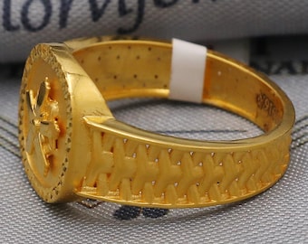INDIAN JEWELRY IH(Indian Hand Made) リング 22k Gold Ring Handmade Indian , Luxurious Jewelry, Gift, Real Gold