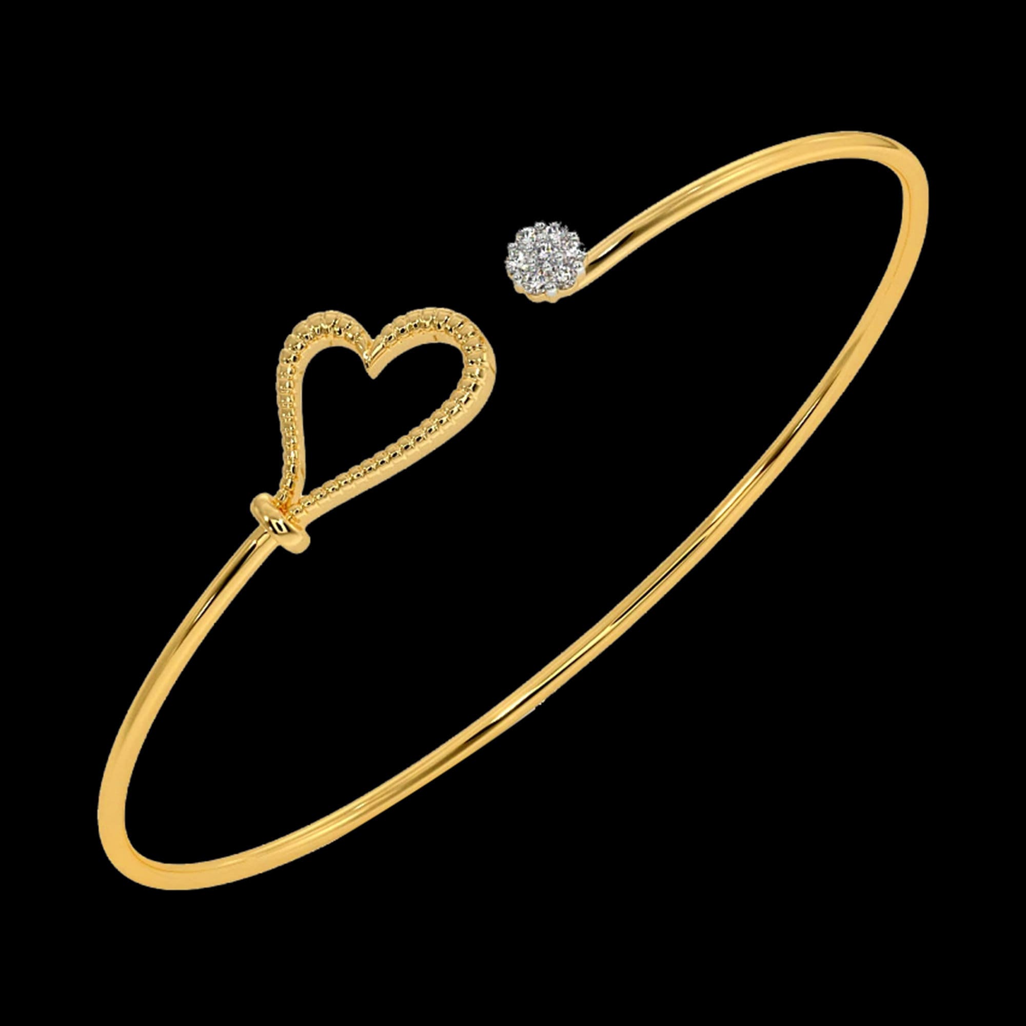 Minimalist 14k 18k 22k Diamond Gold Bracelet Bangle Engagement