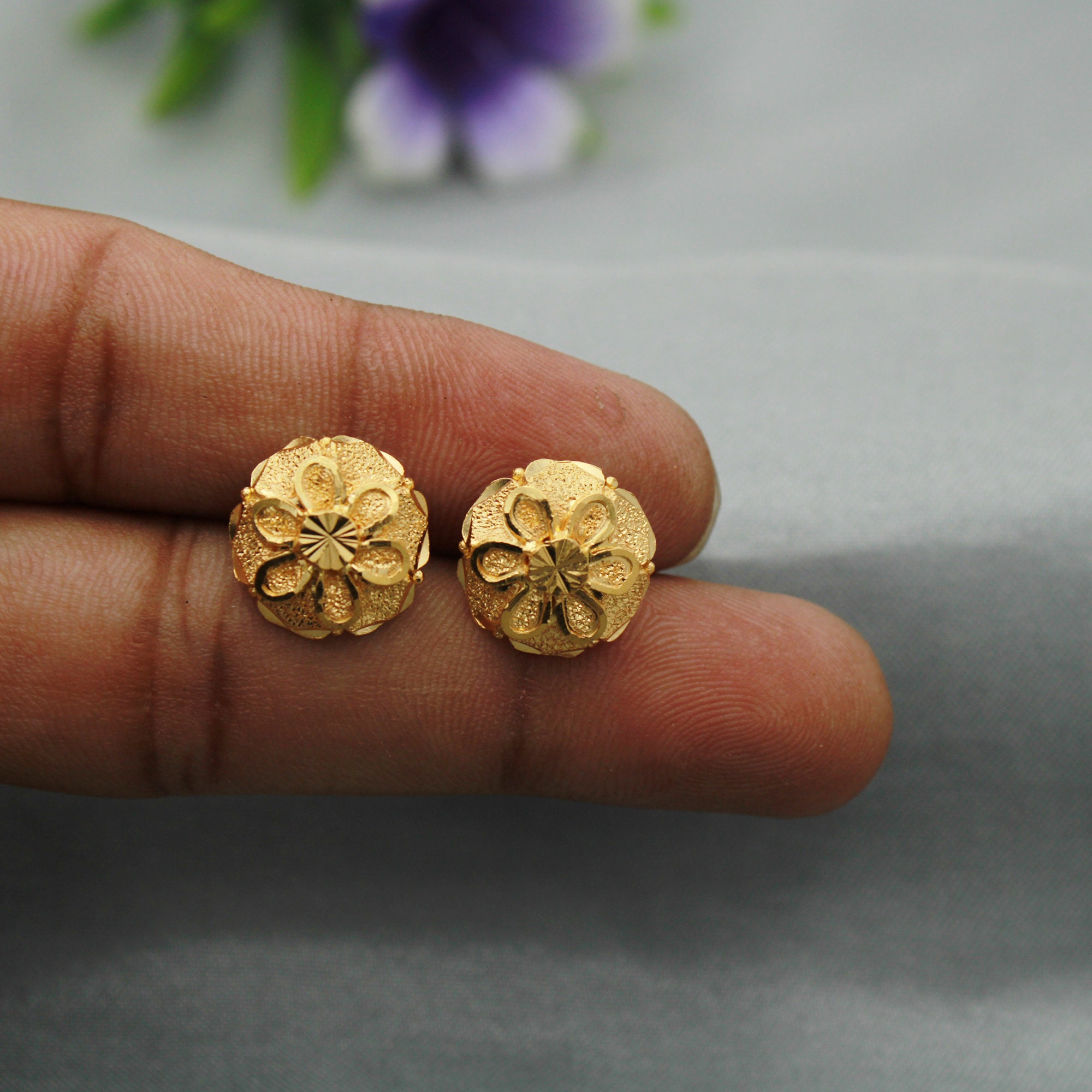 Buy Impon Gold Plated Simple Earrings Gold Design for Girls