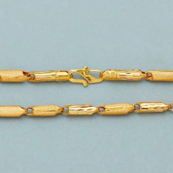 Italienische 14k Gelbgold Massive Diamantschliff Franco Kette