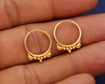 Bali hoop earrings gold sale