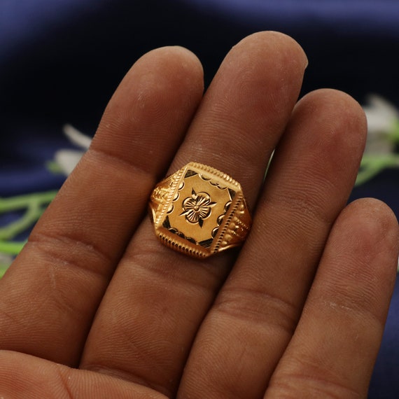 Men's auspicious 22K 23K 24K Thai Baht Yellow Gold Plated Ring | eBay