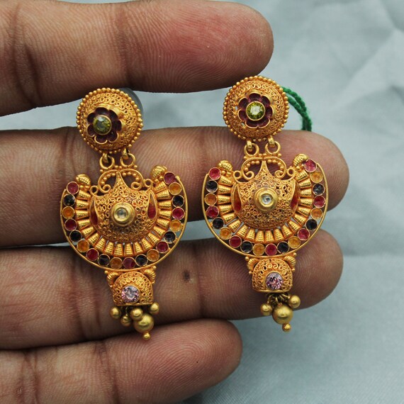 Earrings cheap gold indian