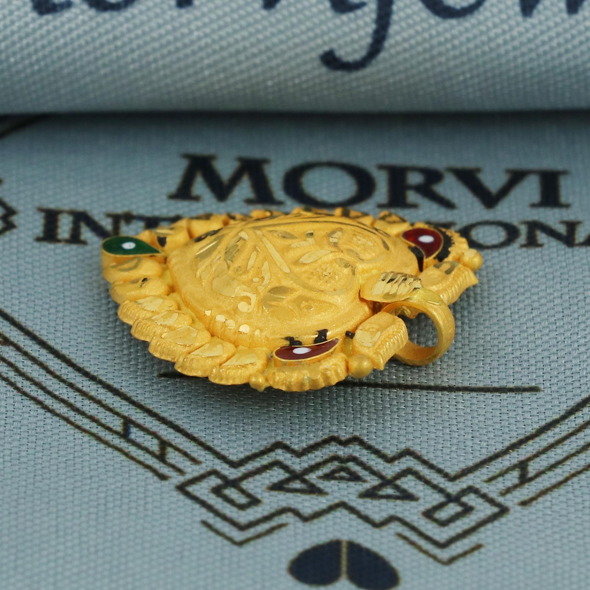 Pure 22k Indian Amulet, K5932 - Etsy